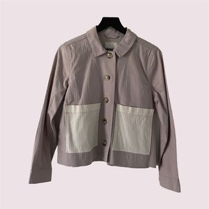 Madewell Connor Cropped Chore Jacket in Pale Lilac